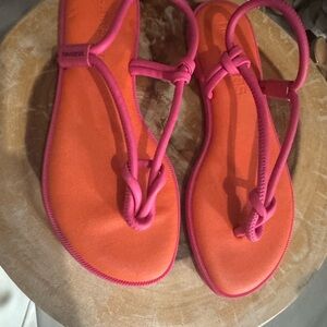 Havaianas Pink and Orange Thong Sandals